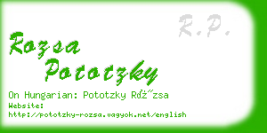 rozsa pototzky business card